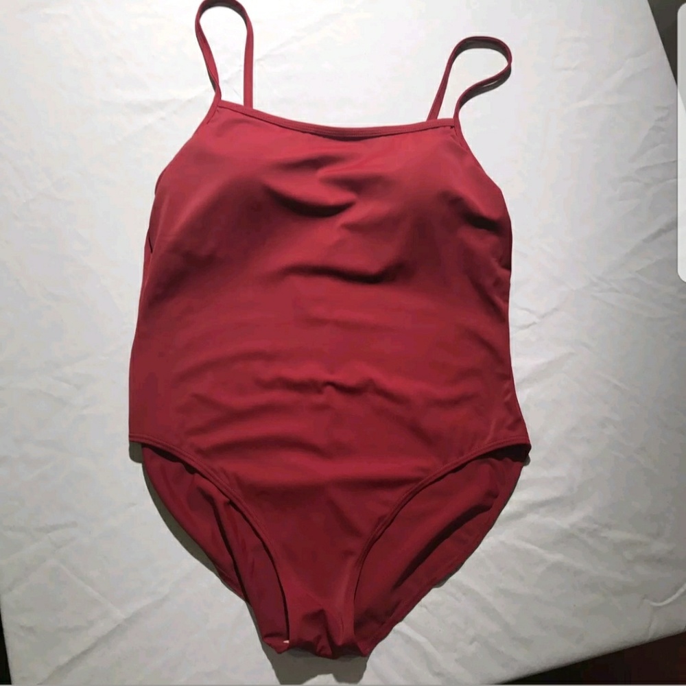 Merona one piece swimsuit Burgundy